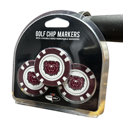Team Golf Missouri State Bear Head Maroon Golf Chip Marker Three Pack