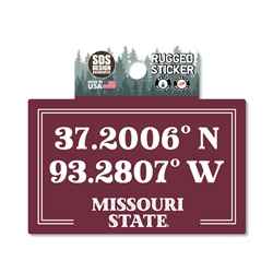 SDS Design Missouri State Coordinates Sticker