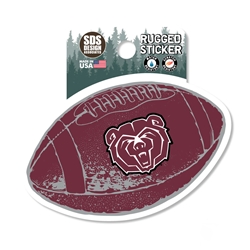 SDS Design Bear Head Football Sticker