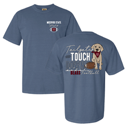 Comfort Colors Tailgates and Touchdowns Bears Football Blue Short Sleeve