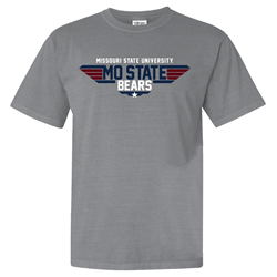 Comfort Colors MSU MO State Bears Wings Charcoal Short Sleeve