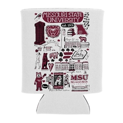 Missouri State University Collage Can Cooler by Julia Gash