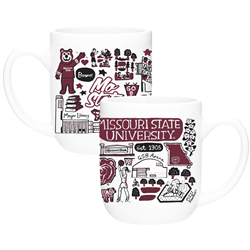 Missouri State University Collage White Mug by Julia Gash