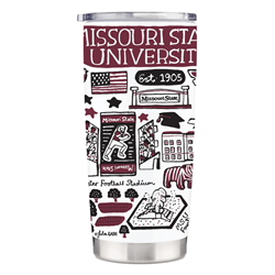 Missouri State University Collage White 14oz Tumbler by Julia Gash