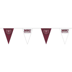 Sewing Concepts MSU Bear Head Maroon and White 22 Triangle Banners