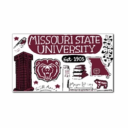Missouri State Univeristy Collage White Magnet by Julia Gash