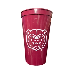 Bear Head 22oz Maroon Cup