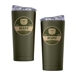 Logo Bear Head Bears Est. 1905 Badge Design 20 oz Green Travel Tumbler