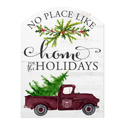 KH Sports No Place Like Home For The Holidays Truck with Bear Head White Marquee