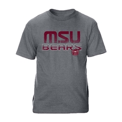 CI Sport MSU Bears Bear Head Gray Short Sleeve