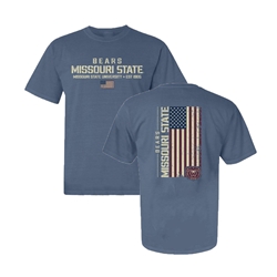Comfort Colors Bears Missouri State Missouri State University Est 1905 American Flag Denim Short Sleeve
