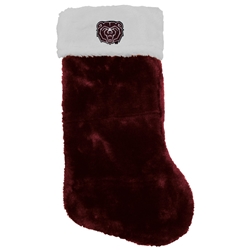 LogoFit Bear Head Maroon Holiday Stocking