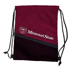 Logo Bear Head Missouri State Maroon Tilt Drawstring Backsack