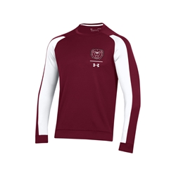 Under Armour Bear Head Maroon Tech Terry Crewneck