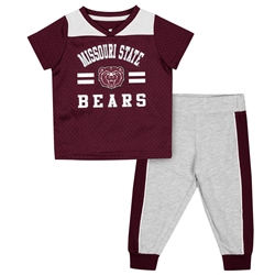 Colosseum Missouri State Bears Bear Head Infant Maroon & Gray Jersey Set
