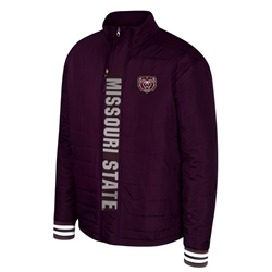 Colosseum Bear Head Missouri State  Maroon  Full Zip Puffer Coat