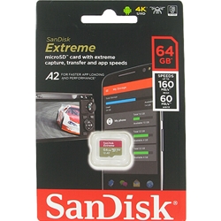 64 GB SanDisk Extreme MicroSD and Adapter