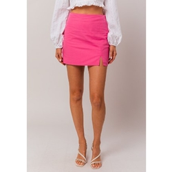 Le Lis Pink Mini Skirt with Slit