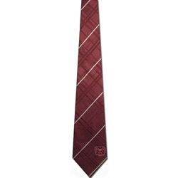 Eagle Wings Bear Head Maroon Oxford Silk Tie