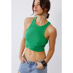 Signature 8 Ribbed Cropped Tank Top