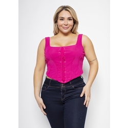 Curve Market Lace Up Corset Plus Size Top