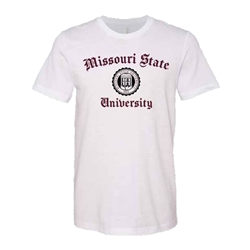 Bella Canvas Missouri State University Seal White Ladies Short Sleeve