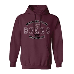 Gildan Missouri State University Bear Head Bears Established 1905 Maroon Hoodie