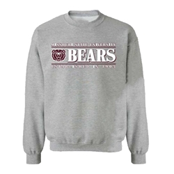 Gildan Missouri State University Bear Head Bears Established 1905 Oxford Crewneck