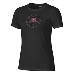 Gear Missouri State University Bear Head MSU 1905 Ladies Black Short Sleeve