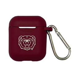 LXG Bear Head Maroon Silicone AirPod Charging Case Cover