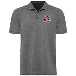 Antigua Mo State Embroidered Men's Striped Gray Polo
