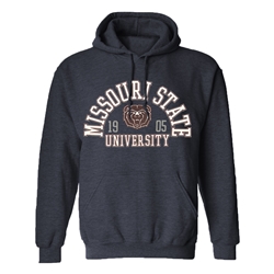 Russell Missouri State University 1905 Bear Head Charcoal Hoodie
