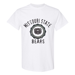 Russell Missouri State Bear Bear Head Seal White Short Sleeve