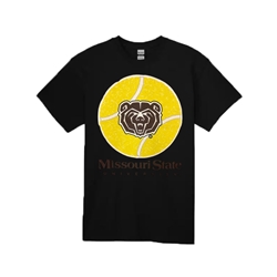 Gildan Bear Head Tennis Missouri State University Black Short Sleeve