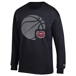 Champion Basketball Bear Head Black Long Sleeve