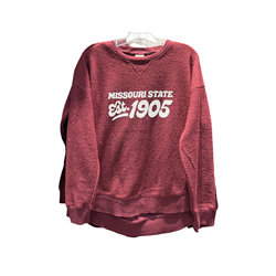 Chicka-d Missouri State Est 1905 Ladies Maroon Crewneck