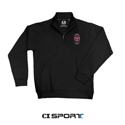 CIS MSU 1/4 Zip Black Crewneck