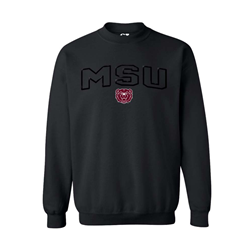 CI Sport MSU Bear Head Black Crewneck