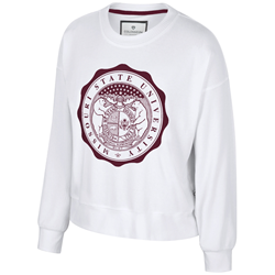 Colosseum Missouri State University Faux Seal White Crewneck