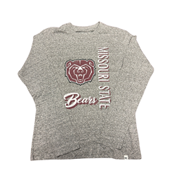 Colosseum Bear Head Bears Missouri State Heathered Oxford Long Sleeve