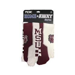 TCK Home & Away Series Maroon & White Socks