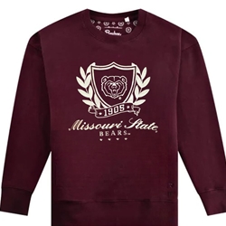 Pressbox 1905 Missouri State Bears Maroon Ladies Crewneck