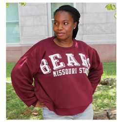 Pressbox Bears Missouri State Ladies Maroon Crewneck