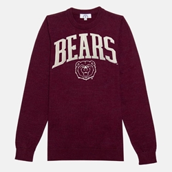 Pressbox Bears Crewneck Maroon