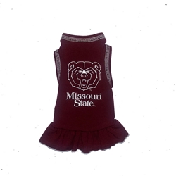 All Star Dogs Bear Head Missouri State Maroon Cheerleader Dress
