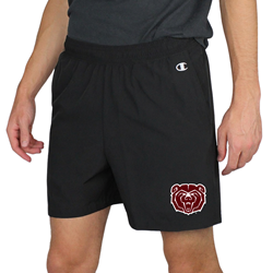 Champion Bear Head Men's Black Athletic Shorts