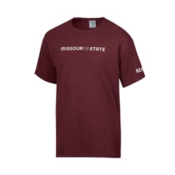 Comfort Wash Missouri State Bear Head Maroon Short Sleeve