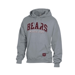 Comfort Wash Bears Missouri State Bear Head Gray Hoodie