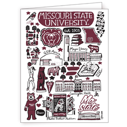 Missouri State University Note Cards With Envelopes by Julia Gash