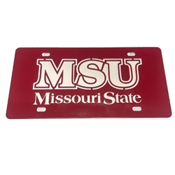 Ironworks MSU Missouri State Maroon License Plate